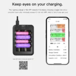 ISDT C4 Air USB Type-C Charger 6-Bay 4A Universal Battery Smart Charger w/ APP Connection for AA AAA Li-ion Rechargeable Battery - Image 10