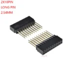 5PCS 2x10 PIN double Row Straight FEMALE PIN HEADER 2.54MM PITCH pin long 12MM Strip Connector Socket 2*10 20 PIN 2x10pin pc104