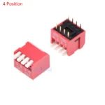 10PCS red 1/2/3/4/5/6/8/10/12 Position bits dip TOGGLE switch doule Row PITCH 2.54MM Slide Switches Right Angle - Image 12