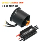 QX-MOTOR 70mm EDF QF3027 2200KV Brushless Motor CW CCW 12 Blades Ducted Fan use 100A ESC for RC Multirotor Helicopter Drone Part - Image 8