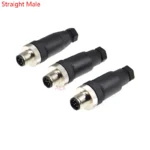 M12 waterproof sensor connector male & female plug 4/5/8 pin Straight/Right Angle type wire connector Screw Threaded coupling - Image 4