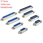 1PCS Male Female Centronics Connector 57 Series 14/24/36/50Pin 90 Degree Soler Wire Type Printer Socket