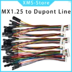 10Pcs MX1.25 to Dupont line  electronic wire-2P/3P/4P/5P/6 Pin To 2.54MM Dupont Male/Female Wire Connector Color Cable