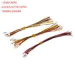 10PCS 100MM/200MM SH 1.0 2/3/4/5/6/7/8/9/10 pin female plug connector with wire 1.0MM 2p/3p/4p/5p/6p/7p/8p/9p/10p cable SH1.0