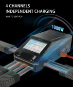 ToolkitRC Q6AC Charger AC 400W / DC 1000W 4CH output Built-in 65W USB Output 15W Wireless Charger for LiPo NiMH PB battery - Image 8