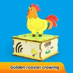 DIY Rooster DIY Science Experiment Kit & Education Model Toy Light Control Circuit Experiment Toys For Children Gift Toy