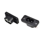 5PCS AC250V 2.5A  2Pin IEC 320 C8 Screw Mount Inlet Plug power socket AC 250V