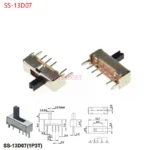 10PCS Slide Switch Micro-power Toggle Switch Single and Double-row Direct-inserted Horizontal Sliding Second Gear Third Gear - Image 15