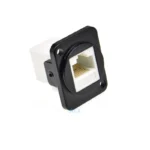 1pcs Simple Rj45 Network Connector Metal Panel Socket D Type Mounting Cat5e Cat6 Aviation Waterproof Through Socket - Image 2