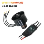 QX-Motor 30mm EDF 6 Blades Ducted Fan QF1611 Brushless Motor With 40A / 20A ESC 2-6S For DIY RC Airplanes Model Parts Car Model - Image 7
