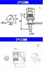 5/10PCS 5X20mm/6X30mm Glass Fuse Holder With Wire 5*20 6*30 Insurance Tube Socket Fuseholder Clip And Box BLX-A PCB Mounting - Image 14