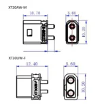 5Pair Amass RC Aircraft FPV XT30AW-M XT30UW-F Waterproof Plug with Lock Buckle XT30AW Male XT30UW Female Gold-plated Connector - Image 7