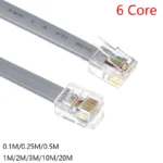 Gray DIY 6 Core Jumper Cable for NXT EV3 Robot Toy Data Cable Six-core telephone line RJ11 Telephone Modular Plug Jack 6P6C 6Pin