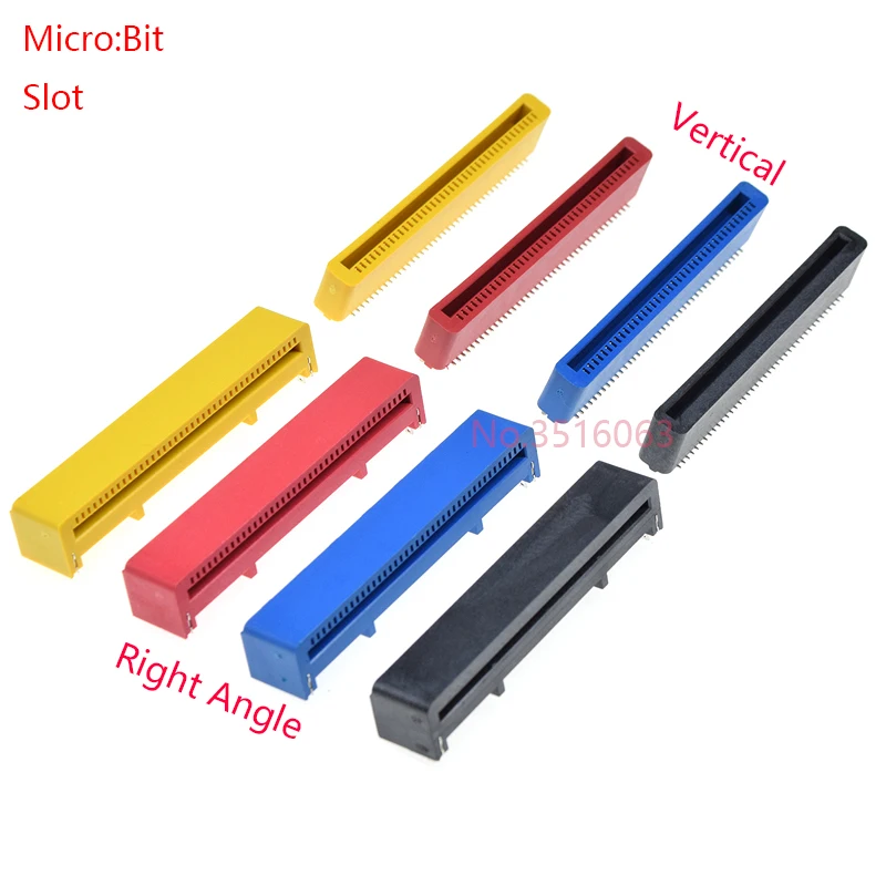 1/2/5Pcs Micro: Bit Development Board Slot Microbit Mainboard Vertical/Right Angle Slot Card Connector Socket 1.27mm Pitch PCB
