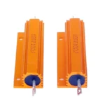 1pcs RX24 100W Aluminum Power Metal Shell Case Wirewound Resistor 1 1.2 1.5 1.8 2 2.2 2.5 3 3.3 4 4.7 5 6 7 8 9 Ohm