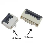 10pcs FPC FFC socket Connector 0.5mm 1mm Pitch Flat Cable  Flip bottom connection 4/5/6/8/10/12/14/16/20/22/24/30/34/40/50P - Image 6