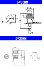 5/10PCS 5X20mm/6X30mm Glass Fuse Holder With Wire 5*20 6*30 Insurance Tube Socket Fuseholder Clip And Box BLX-A PCB Mounting - Image 20