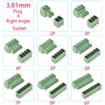 10PCS 2.54/3.81/5.08MM 2EDG 15EDG 2/3/4/5/6/7/8 Pin Screw Terminal Block Connector Pitch Plug+Straight/Curved Needle Pin Socket - Image 9
