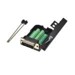 1PCS DB15 15PIN 2 row male female plug connector terminal adapter with black shell D-SUB wire cable free solder - Image 3
