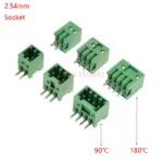 10PCS 2.54/3.81/5.08MM 2EDG 15EDG 2/3/4/5/6/7/8 Pin Screw Terminal Block Connector Pitch Plug+Straight/Curved Needle Pin Socket - Image 3