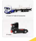 Tubro Racing 1:76 C50 10CH Detachable Attachable Remote Control Trailer Simulation Lights Horn Full Scale RC Trailer Model Toy - Image 17