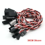 10pcs 10 / 15 / 30 / 50 / 100cm Servo Extension Cable 30 / 60 core For Futaba JR Anti-interference Servo For RC Helicopter Part/ - Image 11