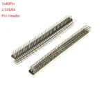 5PCS 3X40 PIN Double row MALE 2.54MM PITCH Right Angle PIN Header  connector Strip 3X40PIN 3*40 40p 40PIN FOR PCB BOARD ARDUINO