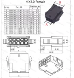 10sets Female MX3.0 3.0mm Pitch Micro-Fit 3.0 Connector Housing 2*1/2/3/4/5/6/8/10/12 Pin shell Terminal Molex 43020 2P/3P/4P/5P - Image 11