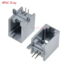 10 pcs RJ11/RJ45 4P4C 6P6 6P4C 6P2C 8P8C Modular Network PCB Jack Vertical Ports Sockets Female Connectors Black Gray crystal - Image 3