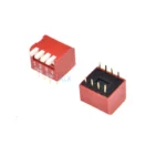 10pcs Red 4 Bit 4p Dip Toggle Switch Doule Row 4pin 4 Pin Pitch 2.54mm Slide Switches Side Piano Type 4 Position 8 Pin  4 Way - Image 2