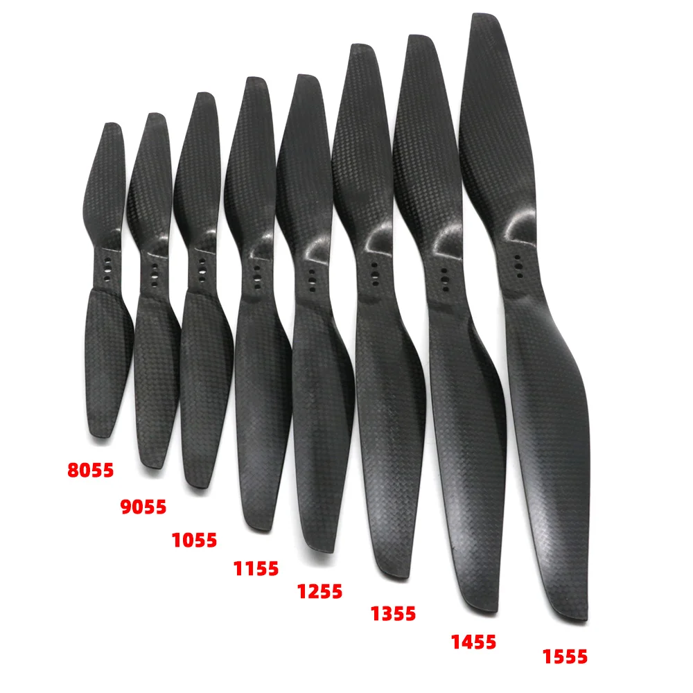 Sab0b71130eff47ccab3847899fbd52c52.webp 4pcs/lot 3K Carbon Fiber Propeller 8055 9055 1055 1155 1255 1355 1455 1555 For T-Motor 3 Tiger Motor Quadcopter (2 pair) - Image 1