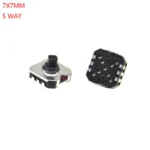 5pcs 7x7x5.2mm 6pin Five Way Smd Momentary Tact Push Button Switch  Smt Tactile Switches 7x7x5.2 7*7*5.2mm 7*7 7*7mm