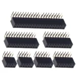 2.54mm Pitch Single Row Bent Female 2~40P PCB Board 90° Double row female connector 2/3/4/6/10/12/16/20/40Pin For Arduino - Image 4