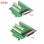 1PCS D-SUB DB44 44PIN Male Female port din rail mounting Terminal block adapter converter PCB board DR44 plug to terminal