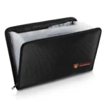 Portable Fireproof Water Resistant Document Bag Large Capacity Money File Folder Safe Bag with A4 Size 12 Pockets Zipper Closure - Image 7