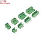 5/10set Ht5.08 2/3/4/5/6/7/8/9 Pin Right Angle Pcb Screw Terminal Block Connector 5.08mm Pitch Plug + Straight Pin Header Socket - Image 2