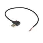 1PCS Right Angle 24AWG 30CM TYPE-A USB connector with wire 2PIN diy usb cable Charging line for 5050 flexible led strip light - Image 3