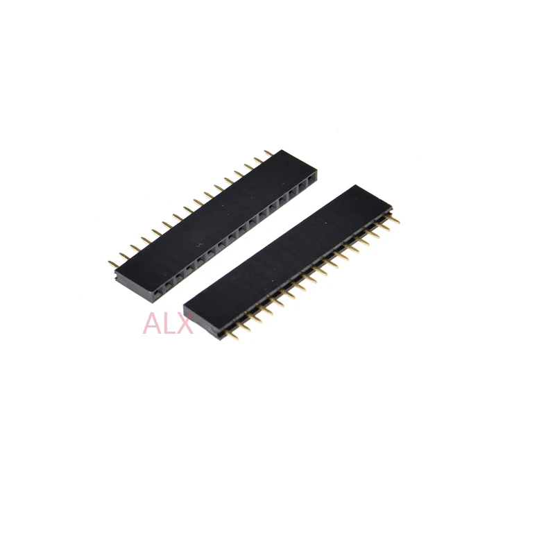 10PCS 1X16 PIN Single Row Straight FEMALE PIN HEADER 2.54MM PITCH Strip Connector Socket 1*16 16p 16PIN 16 PIN  FOR PCB LCD1602