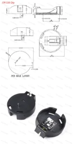 5/10Pcs CR1220/CR2032/2025 Lir Round Button Coin Cell Battery Socket Holder Case Cover Smd/Dip ON/OFF Switch 3V 6V Storage Box - Image 12