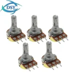 5PCS WH148 20mm B1K B2K B5K B10K B20K B50K B100K B250K B500K B1M 3Pin Linear Potentiometer 1K 2K 5K 10K 100K 250K 500K 1MΩ - Image 2