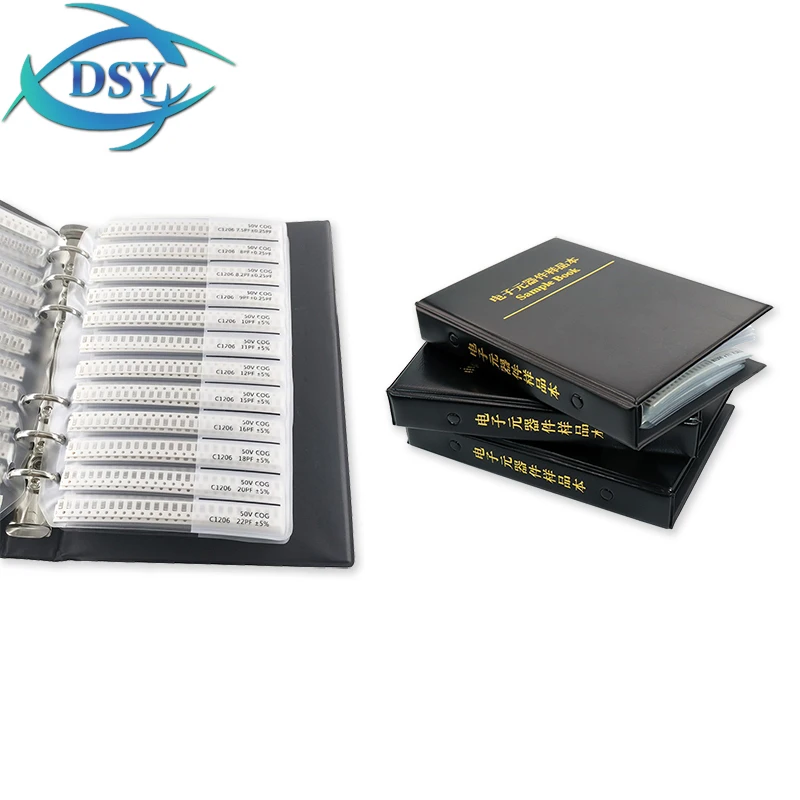 4500PCS 2500PCS 2250PCS 0201 0402 0603 0805 1206 Capacitor Sample Book DSSUPPLY SMD Assorted Kit 10uF 1nF 100pF 10nF