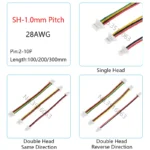 5/10Pcs SH 1.0mm Male/Female Plug Connector With Wire 100/200/300mm Cable 2/3/4/5/6/8/10P Pin Jumper Line SH1.0 SHR For Arduino