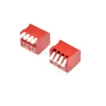 10pcs Red 4 Bit 4p Dip Toggle Switch Doule Row 4pin 4 Pin Pitch 2.54mm Slide Switches Side Piano Type 4 Position 8 Pin  4 Way - Image 3