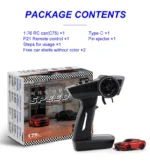 Turbo Racing 1:76 C71 C72 C73 C74 C75 C76 RTR Flat Running Toys on Road RC Car Proportional Remote Control Toys for Adults - Image 22