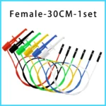 Test Hook Clip to Dupont Male/Female Jumper Wire 26AWG Silicone Cable For Breadboard Oscilloscope Logic Analyzer - Image 17
