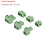 10SETS 15EDG 2/3/4/5/6/7/8/9 pin right angle screw terminal block connector 3.5MM pitch PLUG + PIN HEADER SOCKET 2p 3p 4p 5p 6p