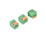 5/10Pcs Kf141r 2/3/4/5/6/7/8/9 Pin Spring Terminal Block Connector 2.54mm Pitch Right Angle 2p 3p 4p 5p For Pcb Mounted Splicing