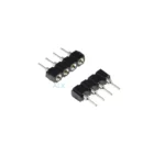 50pcs 1x4 Pin Single Row Round Female Pin Header 2.54mm Pitch Strip Connector Socket  4p 4pin 4 Pin For Pcb Board Arduino - Image 2