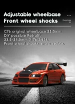 New Turbo Racing 1/76 Mini Electric Remote Control Car C76 Mini RTR Toy Car Sports Car Model Car for Adult Children's Toys Gift - Image 12