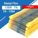 100pcs 1/8W 1/6W Metal Film Resistor 3R3 3R6 3R9 33R 330R 3K3 3K6 3K9 3.3 3.6 3.9 33 36 39 330 360 390 R K M Ohm 1% 0.125W
